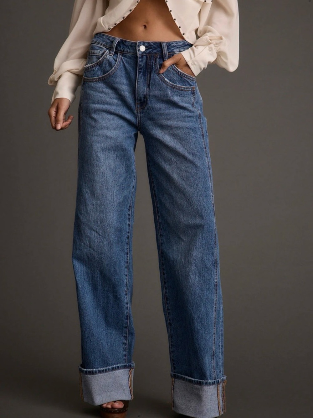 High-Rise Wide Leg Women’s Jeans - Blue